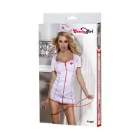 Изображение Candy Girl, Гонконг Костюм медсестры Candy Girl Angel (платье, стринги, головной убор, стетоскоп), белый, OS