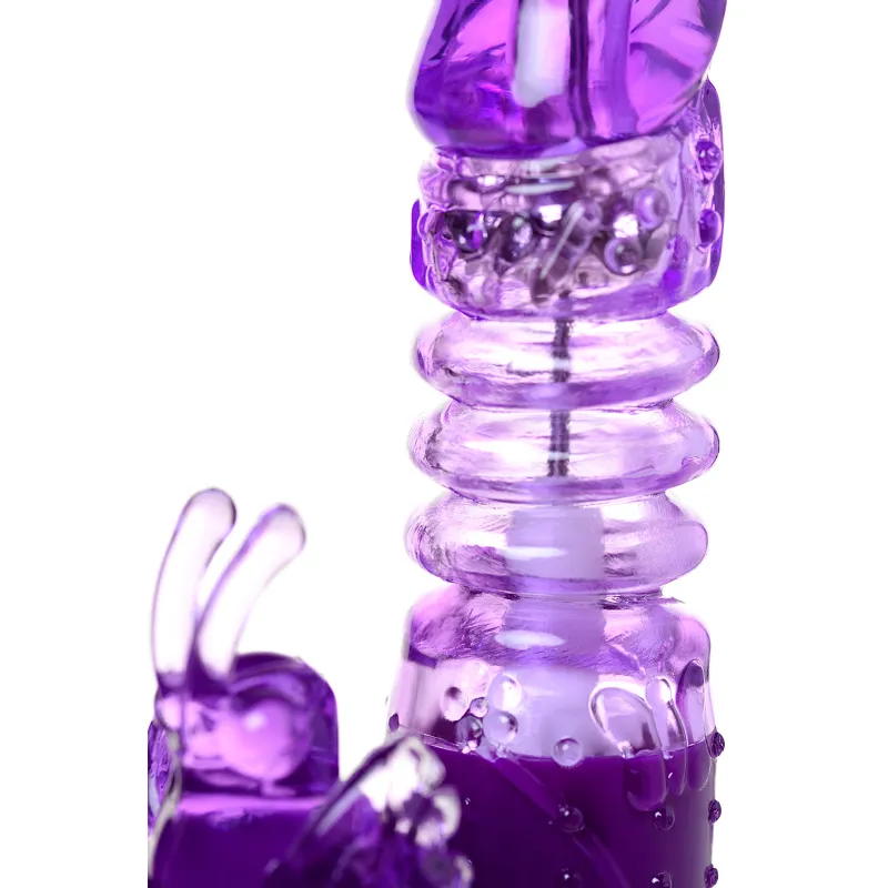 Изображение A-toys by TOYFA Вибратор с клиторальным стимулятором TOYFA A-Toys  High-Tech fantasy, TPR, Фиолетовый, 23 см