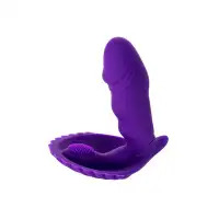 Фото A-toys by TOYFA Вибратор A-Toys by TOYFA Fash с клиторальным стимулятором, силикон, фиолетовый, 12 см