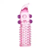 Изображение TOYFA Basic Насадка с шариками TOYFA, TPE, розовый, 13 см