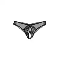 Изображение SoftLine Collection, Польша Трусики открытые с украшениями  SoftLine Collection, черный, M/L