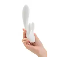 Изображение Satisfyer, Германия Вибратор с клиторальным стимулятором Satisfyer Double Flex Connect App, белый, силикон, 20 см