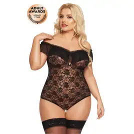 Боди SoftLine Collection Kamila, черный, XXL