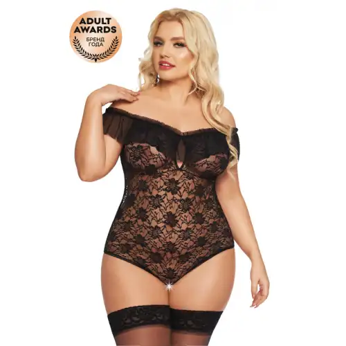 Изображение SoftLine Collection, Польша Боди SoftLine Collection Kamila, черный, XXXL