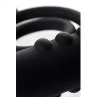 Фото Erotist Анальная пробка Erotist Ruffle с дополнительной стимуляцией, силикон, черная, M