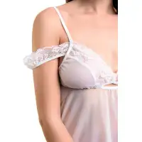 Фото Erolanta Lingerie Комбинация бэби-долл c разрезом сзади Erolanta Sofia, белый (54-56)