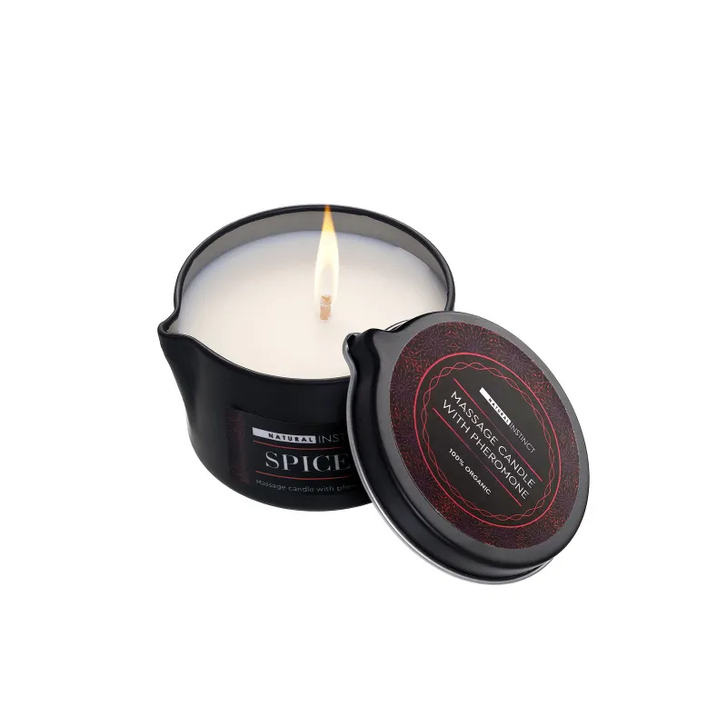 Фото Natural Instinct, Россия Массажная свеча ароматическая с феромонами  Natural Instinct , SPICES 70 ml