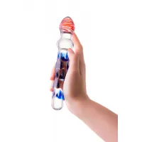 Фото Sexus Glass Двусторонний фаллоимитатор Sexus Glass, стекло, прозрачный, 20 см