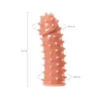Фото KOKOS Насадка реалистичная KOKOS EXTREME SLEEVE 03-M с дополнительной стимуляцией, TPE, телесная, 14.7 см