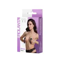 Изображение Erolanta Lingerie Пэстис Erolanta Elma, в форме сердец, с кисточками, черный-белый