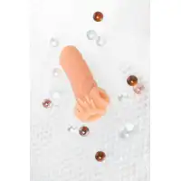 Изображение KOKOS Насадка реалистичная KOKOS NUDE SLEEVE с дополнительной стимуляцией, TPE, телесная, 14 см