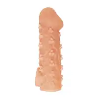 Изображение KOKOS Насадка реалистичная KOKOS COCK SLEEVE 009-M с дополнительной стимуляцией, TPE, телесная, 15.6 см