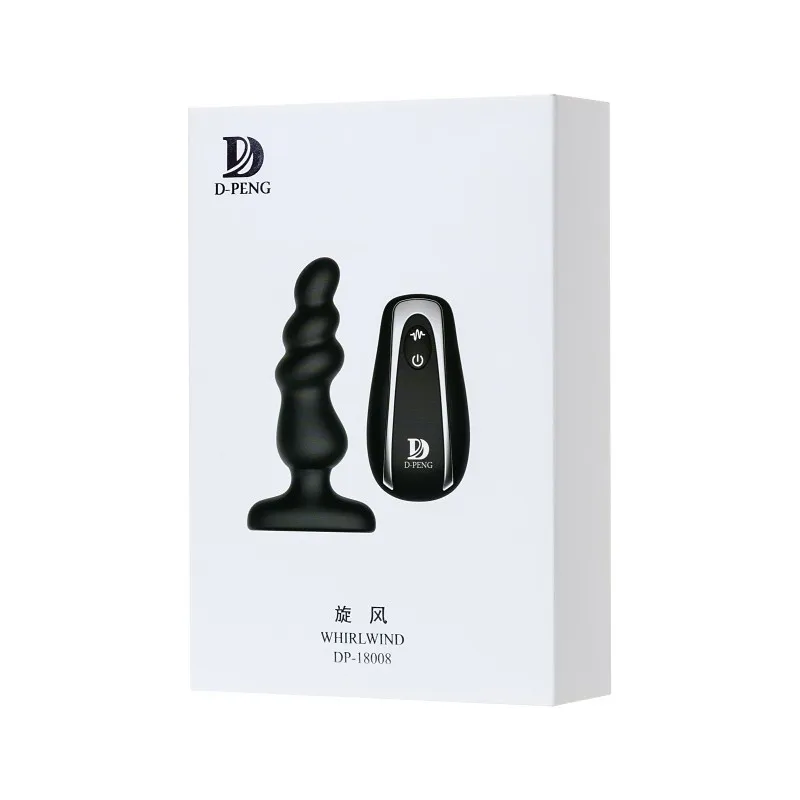 Фото D-Peng, Китай Анальная втулка Whirlwind D-PENG, силикон, черный, 12,2 см