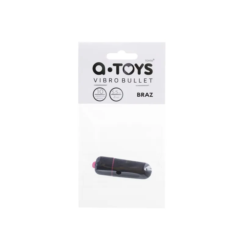Изображение A-toys by TOYFA Вибропуля A-Toys Braz ABS пластик, черный, 5,5 см, Ø 1,7 см