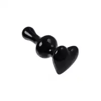 Фото Sexus Glass Анальная втулка Sexus Glass, стекло, черная, 9,8 см