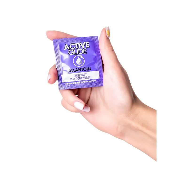 Увлажняющий интимный гель ACTIVE GLIDE ALLANTOIN, 3г по 20шт в упаковке — купить в Минске Изображение Увлажняющий интимный гель ACTIVE GLIDE ALLANTOIN, 3г по 20шт в упаковке