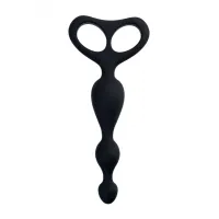 Изображение POPO Pleasure by TOYFA Анальная втулка POPO Pleasure by TOYFA Aquilae, водонепроницаемая, силикон, черная, 18 см, Ø 3 см