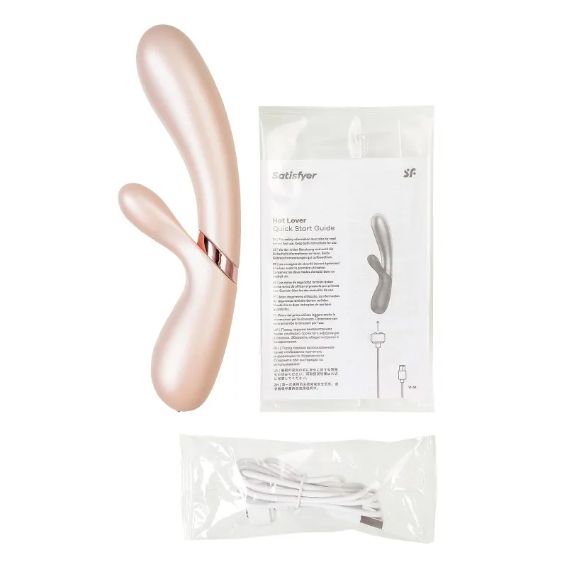 Фото Satisfyer, Германия Вибратор Satisfyer Hot Lover Connect App с клиторальным стимулятором, золотистый, 20,4 см