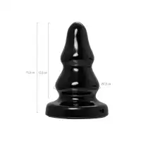 Фото  Анальная втулка POPO Pleasure by TOYFA Monoceros, PVC, черная, 15 см, Ø 7 см