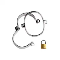 Изображение Metal by TOYFA Наручники/ Оковы на ноги, TOYFA Metal, серебристые, 7,5Х9,5 см