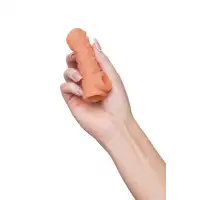 Фото KOKOS Насадка реалистичная KOKOS NUDE SLEEVE с дополнительной стимуляцией, TPE, телесная, 10 см
