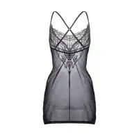 Фото Erolanta Lingerie Комбинация Erolanta Lizaveta с бретелями крест-накрест, черный (50-52)