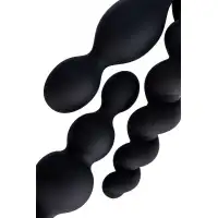 Фото Satisfyer, Германия Набор анальных плагов Satisfyer, силикон, чёрный, 13,5 см.