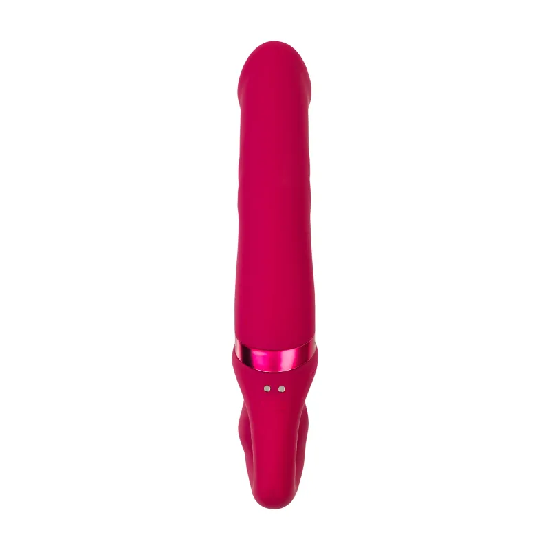 Фото Lovense, США Безремневой страпон LOVENSE Lapis, с вибрацией, силикон, красный, 23 см