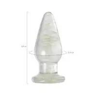 Фото Sexus Glass Анальная втулка Sexus Glass светящаяся в темноте, стекло, прозрачная, 9,8 см