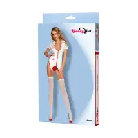 Изображение Candy Girl, Гонконг Костюм медсестры Candy Girl Leann (топ, стринги, чулки), бело-красный, OS