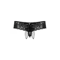 Фото SoftLine Collection, Польша Шортики с бантиком открытые кружевные SoftLine Collection, черный, S/M