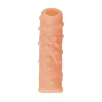 Фото KOKOS Насадка реалистичная KOKOS NUDE SLEEVE с дополнительной стимуляцией, TPE, телесная, 10 см