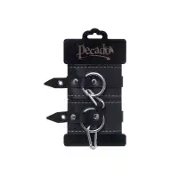 PECADO B.D.S.M Наручники двухслойные с белой строчкой Pecado BDSM, натуральная кожа, черные — купить в Минске Фото PECADO B.D.S.M Наручники двухслойные с белой строчкой Pecado BDSM, натуральная кожа, черные