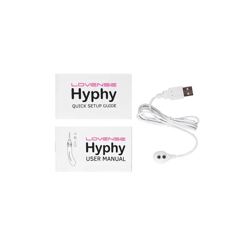 Изображение Lovense, США Двусторонний вибратор LOVENSE Hyphy с клиторальным стимулятором, силикон, фиолетовый, 21,6 см