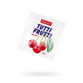 Съедобная гель-смазка TUTTI-FRUTTI для орального секса со вкусом вишни, 4 гр по 20 шт в упаковке