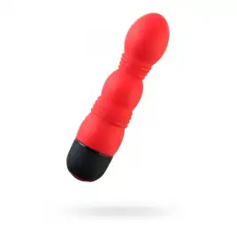 Нереалистичный вибратор Black & Red by TOYFA, 10 режимов вибрации, силикон, красный, 16 см, Ø 4,2 см