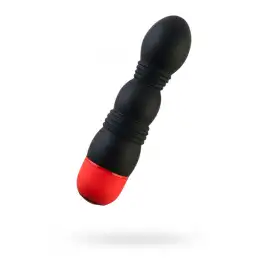 Нереалистичный вибратор Black & Red by TOYFA, силикон, чёрный, 16 см, Ø 3,2 см