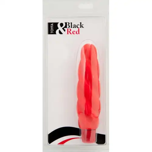 Изображение Black & Red by TOYFA Вибратор 16 см силикон красный водонепрон.