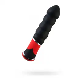 Вибратор TOYFA Black&Red, 10 режимов вибрации, силиконовый, черный, 11,4 см