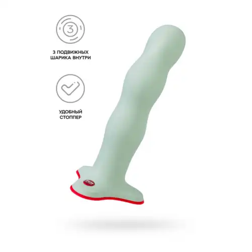 Изображение Fun Factory, Германия Фаллоимитатор Fun Factory STUBS BOUNCER, силикон, зелёный, 18,5 см