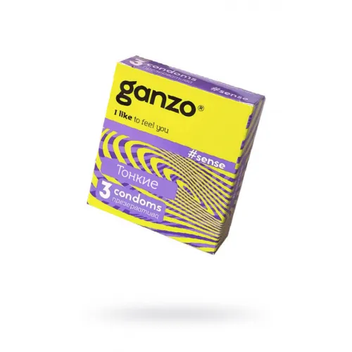 Фото GANZO Презервативы Ganzo Sense, ультратонкие, латекс, 18 см, 3 шт