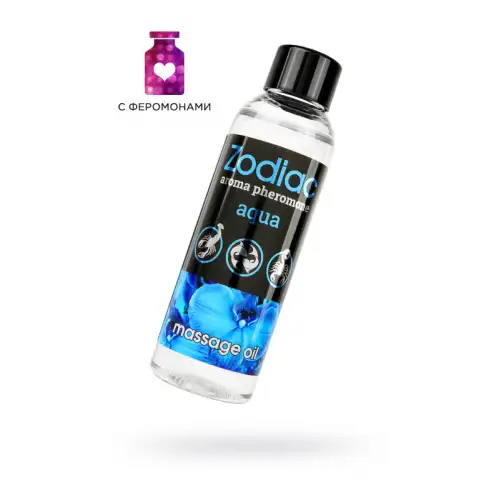 Фото  Массажное масло с феромонами ZODIAC AQUA, 75 мл