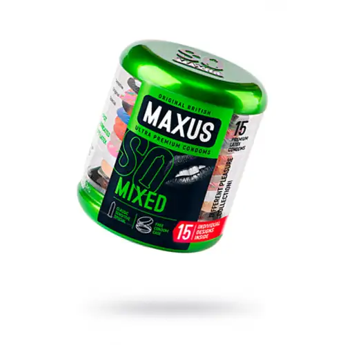 Изображение Maxus Презервативы Maxus, набор, латекс, железный кейс,15 шт.