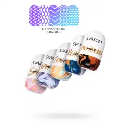 Набор мастурбаторов нереалистичных Svakom Hedy X5 Mixed (5 шт.), TPE, белый, 9 см