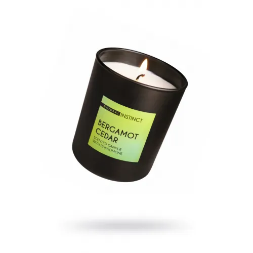 Изображение Natural Instinct, Россия Свеча ароматическая с феромонами  Natural Instinct, кедр, бергамот, 180 гр.