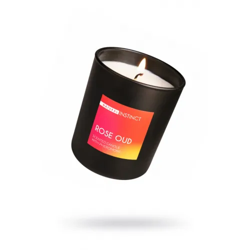 Изображение Natural Instinct, Россия Свеча ароматическая с феромонами Natural Instinct, роза, 180 гр.