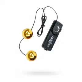 Вагинальные шарики Dream Toys с вибрацией, золотистые, Ø3,5 см