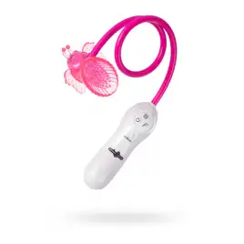 Вибратор бабочка Dream Toys, ПВХ+ABS пластик и нейлон, розовый, 8 см.