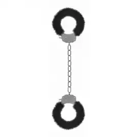 Оковы на ноги с опушкой Furry Pleasure Legcuffs черные