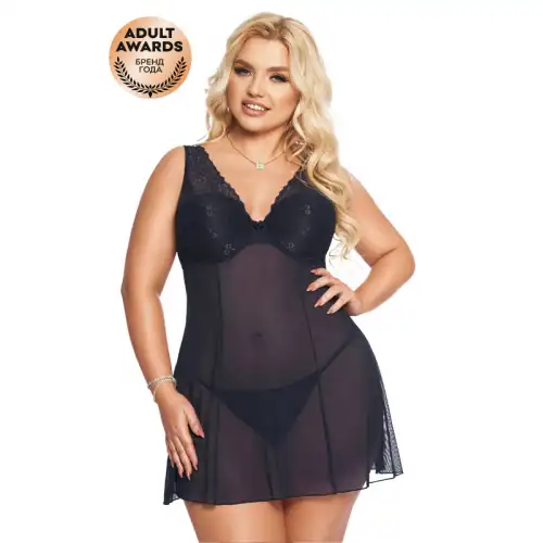 Изображение SoftLine Collection, Польша Комбинация и стринги SoftLine Collection Berta, синий, XXXL